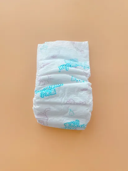 超吸収性超弾性/伸縮性ウエストとサイドテープパネル耳Bグレードストックロットベビーおむつ